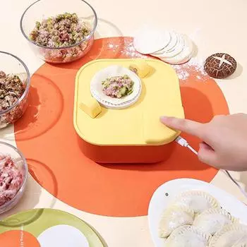 Электрическая машина для приготовления пельменей Empanada Machine Press Mould Автоматическая обертка для пельменей Эффективная электрическая машина для приготовления пасты Empanada Press For оранжевый