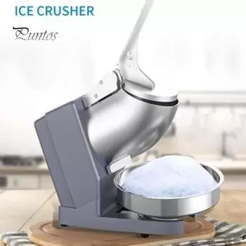 Электрическая машина для производства снежного конуса, машина для измельчения льда с защитой от взлома, эргономичная конструкция ручки, машина для производства строганного льда с крышкой EU серый