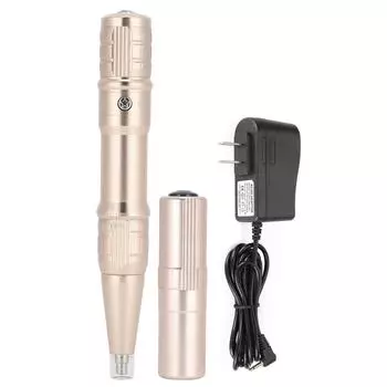 Электрическая машина для татуировки бровей, губ, машинка для микроблейдинга, машина для татуировки цвета шампанского, золото (100240 В)США US Plug