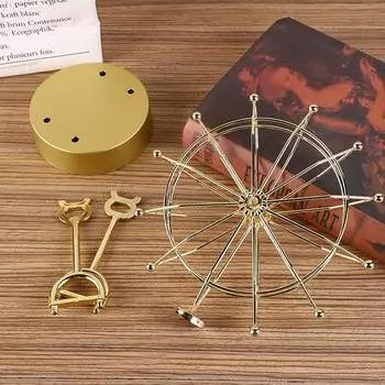 Электрическая машина вечного движения Физика Механика Наука Игрушки Вращающееся колесо обозрения Вечный двигатель Декор стола Украшения жёлтый
