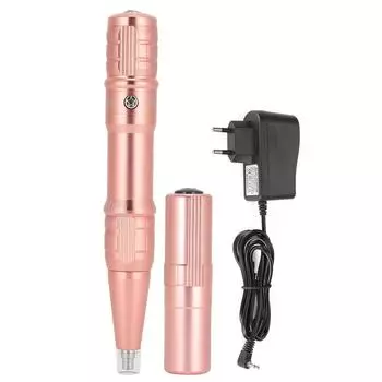 Электрическая машинка для микроблейдинга и татуажа бровей и губ, ручка-машинка для татуажа, розовое золото EU Plug