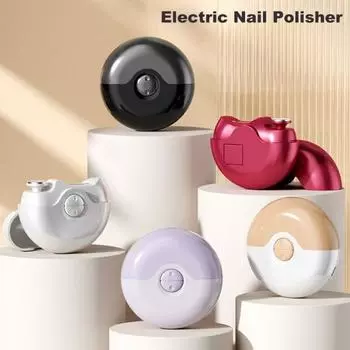Электрическая машинка для полировки ногтей с 2 скоростями, регулируемая, с зарядкой через USB, 2-в-1, автоматическая пилка для ногтей, портативная для детей, взрослых, пожилых людей, триммер для ногтей красный