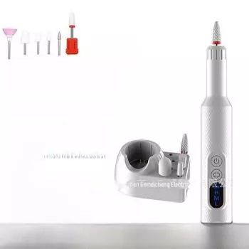 Электрическая машинка для полировки ногтей с дисплеем full English белый