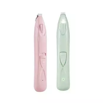 Электрическая машинка для стрижки домашних животных, перезаряжаемая от USB, со светодиодной подсветкой, бесшумная машинка для стрижки домашних животных зелёный