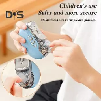 Электрическая машинка для стрижки ногтей, полировщик с УФ-лампой, 3-скоростная, регулируемая, USB-зарядка, 2-в-1, автоматическая пилка для ногтей для детей, взрослых, пожилых людей, маникюр белый