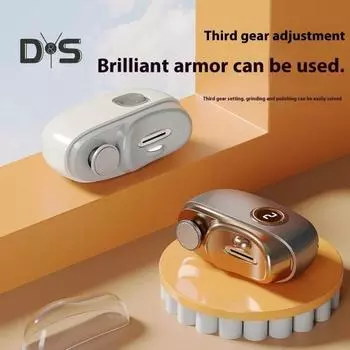 Электрическая машинка для стрижки ногтей, полировщик со светодиодной подсветкой, 3-скоростная, перезаряжаемая, 2-в-1, автоматическая пилка для ногтей для детей, взрослых, пожилых людей, триммер для маникюра розовый