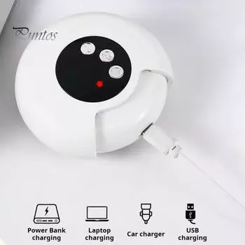 Электрическая машинка для стрижки ногтей, полировщик со светодиодной подсветкой, 2-скоростная, регулируемая, тип C, перезаряжаемая, автоматическая пилка для ногтей для детей, взрослых, пожилых людей, маникюр белый