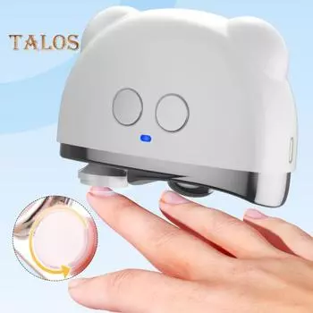 Электрическая машинка для стрижки ногтей, полировщик со светодиодной подсветкой, 3-скоростная регулируемая USB-зарядка, автоматическая пилка для ногтей для детей, взрослых, пожилых людей, маникюрный триммер мятный зеленый