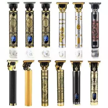 Электрическая машинка для стрижки волос для лысых голов с бритвой для карвинга, аккумуляторная, подходит для использования за границей. Siamese dragon and phoenix чёрный