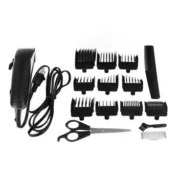Электрическая машинка для стрижки волос, малошумный триммер для ухода за волосами с 10 гребнями, вилка стандарта США, 110 В120 В