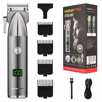 Электрическая машинка для стрижки волос, машинка для стрижки волос для домашнего использования, регулируемая электрическая машинка для стрижки волос с двумя уровнями, светодиодный цифровой дисплей, USB-машинка для стрижки волос USB золотой