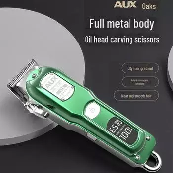 Электрическая машинка для стрижки волос Oaks: Профессиональный салонный триммер для волос и бритвенный инструмент для домашнего использования S7S + Cloth армия зеленый