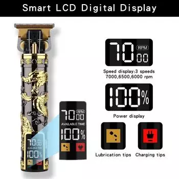 Электрическая машинка для стрижки волос Профессиональная беспроводная машинка для стрижки волос с USB Профессиональный триммер для бороды Набор для стрижки волос Машина для стрижки волос 3