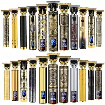 Электрическая машинка для стрижки волос Push Oil Head Scissor Бритва для бритья Бритва для стрижки лысой головы Ножницы для стрижки волос Перезаряжаемая бритва Plastic black Buddha head all-in-one machine