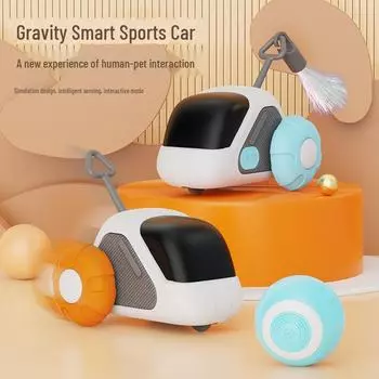 Электрическая машинка на колесах и игрушка-мяч для кошек с дистанционным управлением для интеллектуального развлечения cat remote control sports car синий
