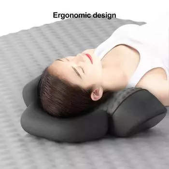 Электрическая массажная подушка 3 режима USB зарядка эластичная облегчение боли в шее сон серый