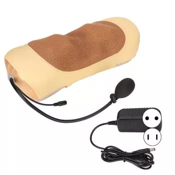 Электрическая массажная подушка для шеи, вибрационная массажная подушка с горячим компрессом для талии, задней части ног, 110240 В US Plug