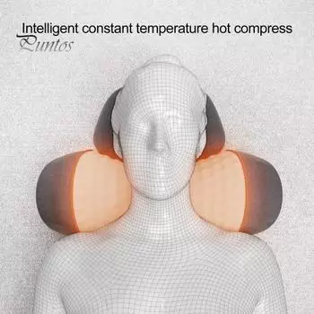 Электрическая массажная подушка с 3 режимами зарядки через USB, эластичная подушка для сна, облегчающая боль в шее, улучшающая кровообращение, поддерживающая шейный отдел позвоночника, для сна на боку серый