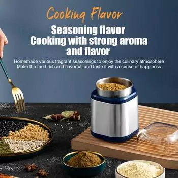 Электрическая мельница 10000 ~ 19999 об/мин, многофункциональная мельница для кофейных зерен из нержавеющей стали для семян специй EU plug темно-синий