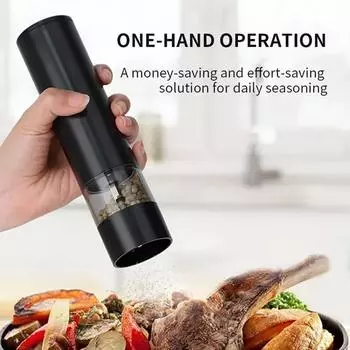 Электрическая мельница Автоматическая мельница для перца, морской соли, бутылка, перезаряжаемая через USB, регулируемая мельница для специй, кухонные принадлежности