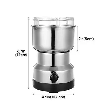Электрическая мельница для кофейных зерен из нержавеющей стали с 4 лезвиями, бытовая мельница для перца и орехов, мельница для кукурузы с солью и специями