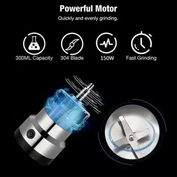 Электрическая мельница для кофейных зерен с 4 лезвиями, домашняя шлифовальная машина из нержавеющей стали, мельница для перца для орехов, соли, специй, мозолей