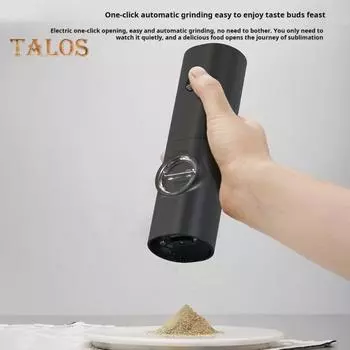 Электрическая мельница для перца и соли со светодиодной подсветкой, регулируемая степень помола, мельница для специй с зарядкой через USB для кухни, ресторана, вечеринки, пикника C
