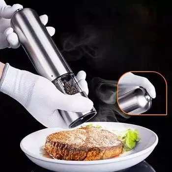 Электрическая мельница для перца, мельница для перца из нержавеющей стали, прочная, простая в очистке, экономичная мельница для специй для дома C