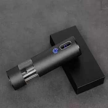 Электрическая мельница для соли и перца с дисплеем температуры Мельница для специй Перезаряжаемая USB Регулируемая мельница для специй Кухонные принадлежности