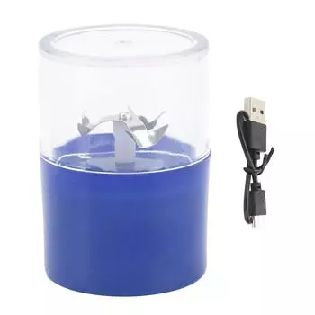 Электрическая мельница для специй с лезвием из нержавеющей стали, USB-перезаряжаемая портативная дробилка, измельчитель, крекер для синий