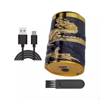 Электрическая мини-бритва для мужчин Триммер для бороды Влажная и сухая Мощная беспроводная мужская чёрный