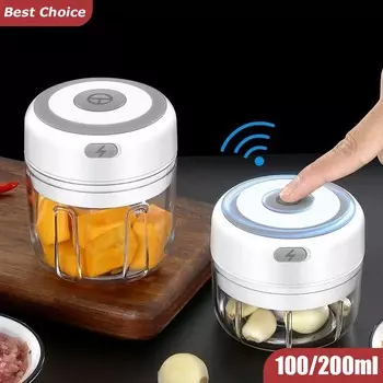 Электрическая мини-чесночница 100/250 мл USB измельчитель овощей и лука портативный небольшой кухонный комбайн для имбиря, перца чили, овощей