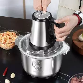 Электрическая мясорубка 5л измельчитель из нержавеющей стали кухонный комбайн блендер для приготовления чеснока большая емкость кухонные принадлежности EU