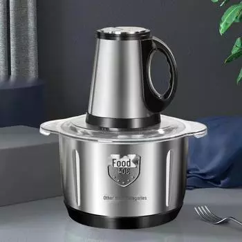 Электрическая мясорубка из нержавеющей стали и многофункциональный кухонный измельчитель 2L 2-Speed Stainless Steel Meat Grinder
