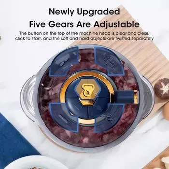 Электрическая мясорубка Измельчитель Кухонные машины из нержавеющей стали Измельчитель овощей Машина для нарезки ломтиками Бытовой миксер Кухонные комбайны EU