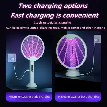 Электрическая мухобойка от комаров, мухобойка от комаров с зарядкой от USB, подходит для пикников в саду и в помещении