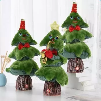 Электрическая новогодняя елочная игрушка с музыкальным светом на батарейках светодиодная подсветка танцы пение A