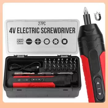 Электрическая отвертка 4 В - USB-зарядка, вперед/назад, идеально подходит для мелкого домашнего ремонта 3.6V