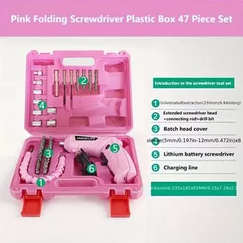 Электрическая отвертка Аккумуляторная аккумуляторная отвертка Мощная ударная беспроводная отвертка Дрель Электрическая отвертка серебряный