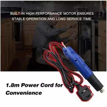 Электрическая отвертка переменного тока 220 В, ручная проводная электрическая отвертка с регулируемым крутящим моментом, винт 1/4 дюйма US Plug синий
