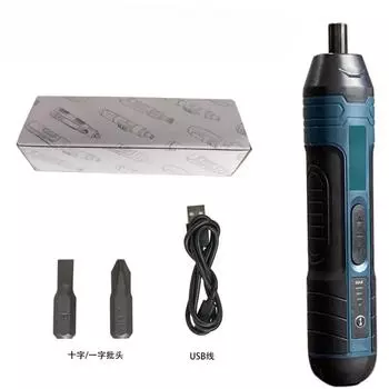 Электрическая отвертка промышленного класса с регулировкой крутящего момента, перезаряжаемый электрический кабель для передачи данных, США Color box 2-piece set