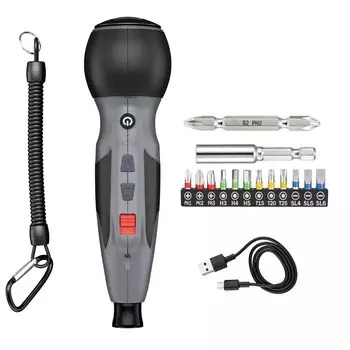 Электрическая отвертка PWT электрическая x ручная с шаровой рукояткой 2000 мАч USB перезаряжаемая маленькая беспроводная ESD05PRO 4-2 Нм 3,6 В