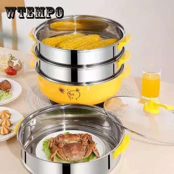 Электрическая пароварка Многофункциональная бытовая пароварка с овощами на пару Булочки на пару Электрическая пароварка Многослойная Маленькая
