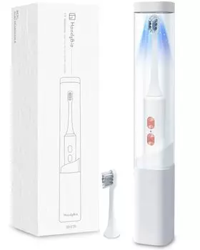 Электрическая перезаряжаемая с помощью активного электрического звукового УФ-излучения оральная 2 насадки зубная щетка HandyBio зубная щетка, зубная щетка [под наблюдением стоматолога], зубная щетка,
