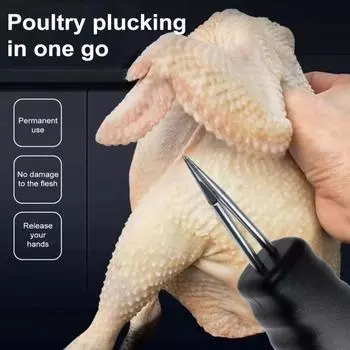 Электрическая перощипальная машина для птицы, ручная перощипальная машина для куриных перьев, компактная перезаряжаемая перощипальная машина для птицы с автоматическим удалением короткой шерсти оранжевый