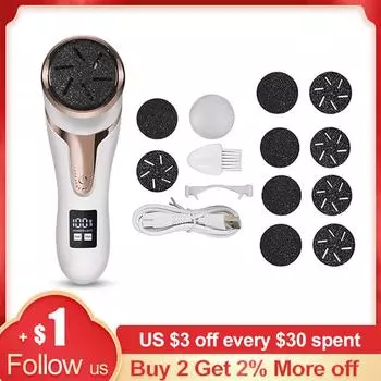 Электрическая пилка для ног, отшелушивающая мозоли, пилка для ног, педикюрный инструмент, шлифовальная машина для ног, пылесос для отшелушивания мозолей