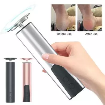 Электрическая пилка для удаления мозолей, шлифовальная пилка для пяток, USB-устройство для удаления омертвевшей кожи ног, 6 скоростей, регулируемая для омертвевшей потрескавшейся жесткой кожи розового золота