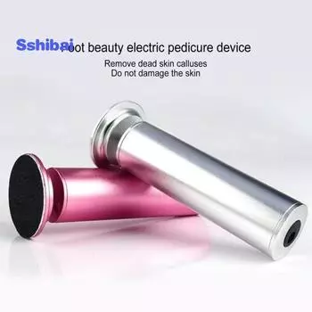 Электрическая пилочка для ног, перезаряжаемая, более безопасное, эффективное средство для удаления мозолей, простой в использовании инструмент для педикюра для гладких и мягких ног EU Plug чёрный