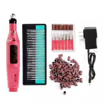 Электрическая пилочка для ногтей, аппарат для маникюра, фреза для ногтей, шлифовальные фрезы, набор шлифовальных лент EU Pen