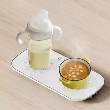 Электрическая плита для подогрева пищи с быстроразогревающейся вилкой ЕС, нагревательная подставка для посуды, поднос для подогрева тарелок, офис белый